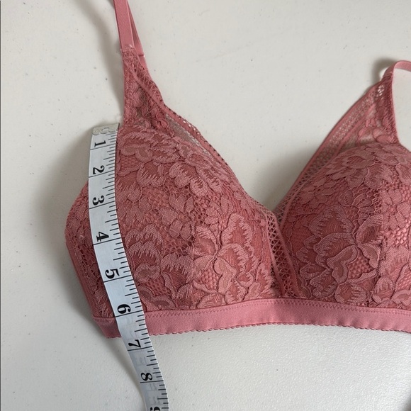 Knix Pink Sorbet Take the Plunge Lace Deep V Bralette Size S - Picture 15 of 15